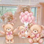 3 Pcs Pink Bear Baby Shower Birthday Decorations Large Cutouts Gender Reveal Sign 1st Birthday Party Centerpieces for Baby Shower Party Supplies Photo Booth Props Backdrops Decor - Image 5