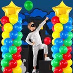 Seematn 2 Sets Balloon Stand Kit Hero Themed Party Decor 142 Pcs Adjustable Balloons Column Stand Kit 6.6 ft Arch Stands with Base Telescopic for Floor Decor for Birthday Baby Shower Party Supplies - Image 6