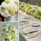 65Pcs Green Hydrangea Artificial Flowers Bulk，Realistic Silk Fake Flowers with Stems，Faux Hydrangea Flowers for Wedding Home Decor Centerpieces Living Room Garden Party Baby Shower Decoration - Image 4