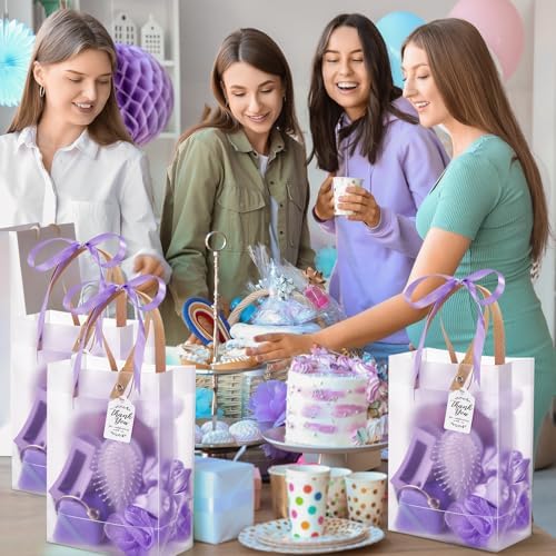74Pcs Baby Shower Prizes for Game Winners Baby Shower Favors Gifts including Headband Hair Brush Jewelry Box with Gift Bag for Baby Shower Game Prizes Wedding Bridal Shower Favors (Purple) - Image 7