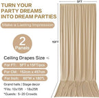 10ft×15ft Camel Backdrop Curtain for Wedding Party - Image 6