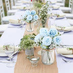 Zeyune 6 Sets Mason Jar Flowers Centerpiece Table Decorations,Blue - Image 6