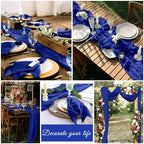 20 Pack Cheesecloth Table Runner 17 x 108 Inch, Royal Blue - Image 7