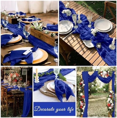 20 Pack Cheesecloth Table Runner 17 x 108 Inch, Royal Blue - Image 7