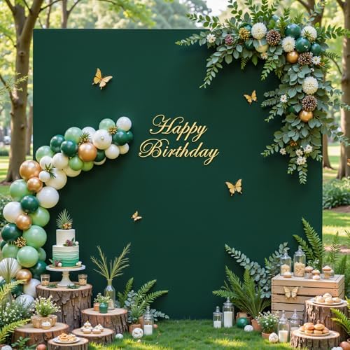 Besutolife Square Arch Backdrop Cover, 8×8 FT Spandex Arch Covers Stretchy Fitted Balloon Arch Stand Cover for Wedding, Birthday Party, Baby Shower, Photo Booth, Graduation Ceremony, Dark Green by Besutolife