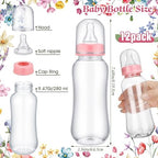 Trelaco 12 Pcs Wildflower Baby Shower Games Bottle Chug Wooden Sign Set - Image 3