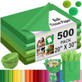 500 Sheets Green Tissue Paper Bulk 20 x 30 Inch for Football Fall Gift Bag by Qilery