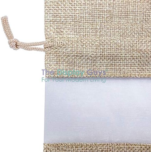 48 pc Jute Burlap & Sheer Organza Gift Bags w. Drawstring by TheDisplayGuys - Image 4