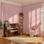 16ftx10ft Wrinkle Free Dusty Rose Backdrop Curtain - 10 Feet Photography Backdrop Drapes, Silky Polyester Back Drop Cloth for Wedding Baby Shower Balloon Arch Background - Image 2