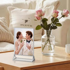 PPH-Sisy 5x7 Acrylic Sign Holder, 14 Pack Silver Picture Frames Table Top Sign Holders Flyer Menu Holder, Double-Sided Clear Photo Frames for Wedding Office Home Event - Image 6