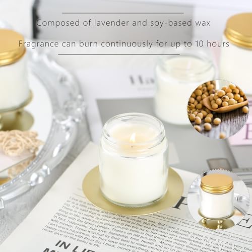 36 Pcs 4 Oz Mason Jar Candles, Vanilla Scented Soy Candles Bulk Set for Stress Relief and Relaxation, Great Favors for Wedding, Christmas, Housewarming Gifts (Gold, Vanilla, 36) - Image 4