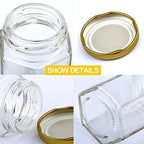 6 oz Clear Hexagon Jars,Small Glass Honey Jars With Lids(Golden),Mason Jars For Herbs,Foods,Jams,Liquid, Canning Jars Spice Jar For Storage 25 Pack - Image 3