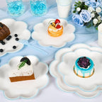 350 Pcs Blue and White Paper Plates and Napkins Set, Tableware for 50 Guest - Image 7