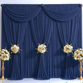 50x10FT Backdrop Curtains with Rod Pockets - Wrinkle Free Photo Stage Backdrop 10 Panels Curtains Drapes for Photography Wedding Party Baby Shower Decorations (Navy Blue) by Unknown