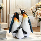 Cute Penguin Family Figurines Penguin Desk Decor Home Decor Living Room - Image 3