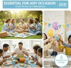 Nihaoya 700PC Blue Disposable Paper Plate set Party Supplies for 100 - Image 4