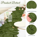 20 Pack Cheesecloth Table Runner 17 x 108 Inch, Olive Green - Image 3