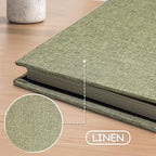 Large Photo Album Scrapbook – Holds 4x6, 8x10 Pictures – Self-Adhesive Pages for Baby, Wedding, Travel & Family Memories | Includes Metallic Pen & Scraper/Light Matcha Large DIY Memory Book for Gifts - Image 4