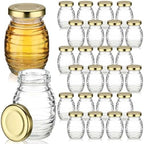 Baderke 24 Pcs 3.4 oz Mini Honey Jars Party Favors, Small Glass Honey Jar with Lids Empty Glass Jars for Baby Shower Wedding Bridal Shower and Birthday Party Favors by Baderke