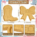 Boots or Bows Gender Reveal Decorations Wooden Boot Bow Charcuterie Boards - Image 2