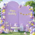 Lavender Arch Backdrop Cover Set of 2-7.2 and 6ft Lilac Light Purple Arch Covers Stretchy Backdrop Spandex Baby Shower Arch Stand Covers for Girls Birthday Party Wedding Bridal Shower Photo Background by Suppromo