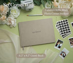 Large Photo Guest Book (Taupe) - Up To 240 Photo Slot | Fits Instant Photos - Image 2