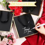 Yeaqee 50 Pcs Metallic Paepr Gift Bags Bulk with Handles,Black Gold - Image 4