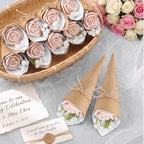 Conelist Brown 20 Pcs Rose Wedding Candles for Guests Mini Flower Shaped Candles Bouquet Floral Tealight Bulk Table Decor Gifts for Women Bridesmaid Bridal Shower Birthday Party Favors (Rose) by Conelist