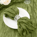 DeZerlor Olive Green Washable Cheesecloth Napkins Set of 50 for Party by DeZerlor