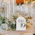 White Arch Acrylic Table Numbers with Stands 1-25, 5x7" White Arched Acrylic Sign and Base, Arch Table Numbers for Centerpiece Wedding Reception - Image 6