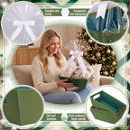 Mimorou 6 Pack Velvet Baskets for Gifts Empty to Fill, Green Gift Baskets - Image 3