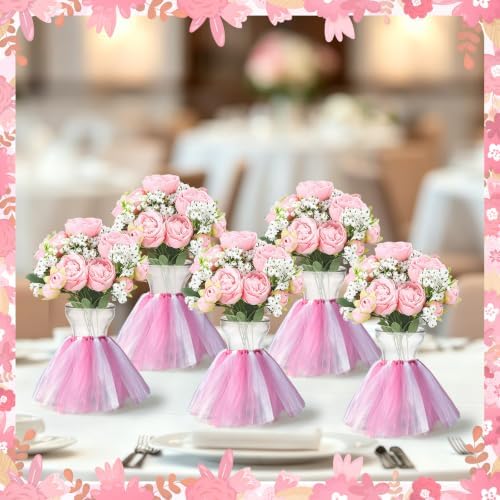 54 Pcs Baby Shower Table Decorations Girl Mini Tutu Skirt for Centerpieces - Image 6