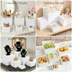 Buffet Risers, 6 Pcs White Acrylic Food Display Stands - Image 6