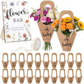 Sinload 50 Set Flower Bar Kit with Kraft Bouquet Bags for Fall Wedding by Sinload