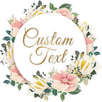 Personalized Custom Stickers Labels for Wedding Favors Birthday, Business Logo Customized Sticker.Waterproof, Fade & Heat Resistant and Cold Resistant. Pack of 100 to 1000. (Wreath 19, 4 Inch) by clylife