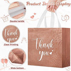 Sweetude 30 Thank You Non Woven Gift Bag, 11 x 12 x 5 Inch, Rose Gold - Image 3
