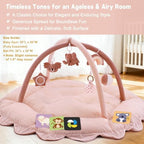 5-in-1 Baby Activity Gym & Play Mat with 6 Hanging Toys, Tummy Time Mat & Cards - Extra Large, Reversible Machine Washable Pad - Gift for Newborns, Infants 0-12 Months, Pink - Image 5