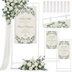 Blulu 3 Pack Wedding Sign Holder, Adjustable Sign Stand, 50-68 in,White by Blulu
