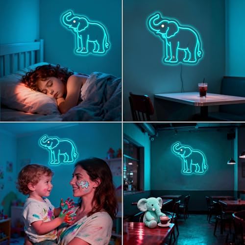 Elephant Neon Sign Elephant Gifts for Women Elephant Night Light for Kids Boys Room Decor Usb Power 4 Year Old Girl Birthday Gifts White Elephant Gifts - Image 5