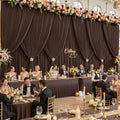 50ft x 10ft Wrinkle Free Brown Wedding Backdrop Curtains for Party Bridal Shower Reception Decorations Brown Fabric Curtain Backdrops Drapes for Photography Baby Shower Birthday Background by Tao-GePartyDecorations