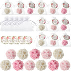 Demissle 24 Pack Flower Soap party Favors for guest, Hydrangea, Pink by Demissle