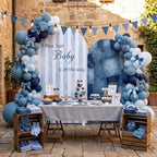 Mindsoft 2 Pcs Arch Cover Backdrop, Blue A Blue Jean - Image 5