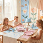 ArtSocket 350 Pack Disposable Tableware for 50 Guests, Pink Blue - Image 7