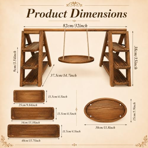 Wooden Cupcake Stand, 3 Tier Dessert Display Rack for Baby Shower Party - Image 2