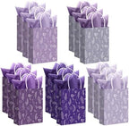 Kolldenn 100 Pcs Small Gift Bags Bulk, Purple, 8.27 x 5.91 x 3.15 Inch by Unknown