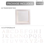 QIFU Baby Shower Boxes Decoration, 31 Pieces Transparent Balloon Box + 27 - Image 2