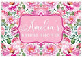 Andaz Press Custom Personalized Disposable Paper Placemats, 12 x 18 Inch, Set of 25, Custom Bridal Shower Pink Peonies Floral, Tableware, Dining, Tabletop, Table Setting for Wedding, Bridal Shower by AndazPress