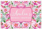 Andaz Press Custom Personalized Disposable Paper Placemats, 12 x 18 Inch, Set of 25, Custom Bridal Shower Pink Peonies Floral, Tableware, Dining, Tabletop, Table Setting for Wedding, Bridal Shower by AndazPress