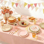 Mimorou 342 Pcs Rose Gold Party Supplies Plates Napkins Cups - Image 5