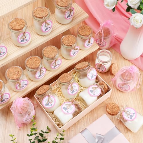 Threlaco 20 Pcs Elephant Baby Shower Favor Candle Glass Jar - Image 4
